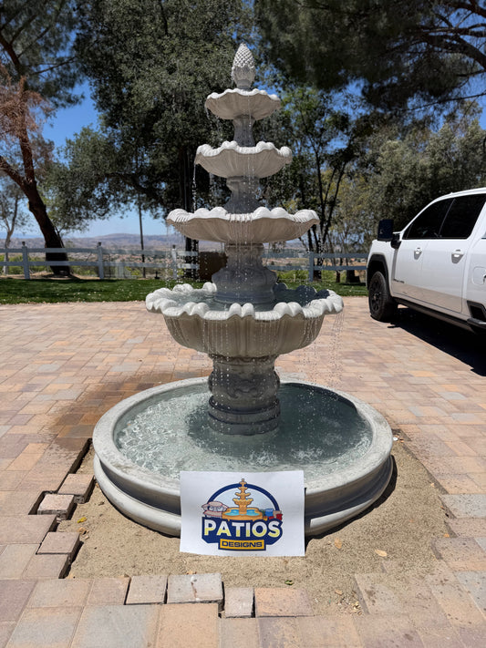 Classic 4-Tier Fountain w/Basin