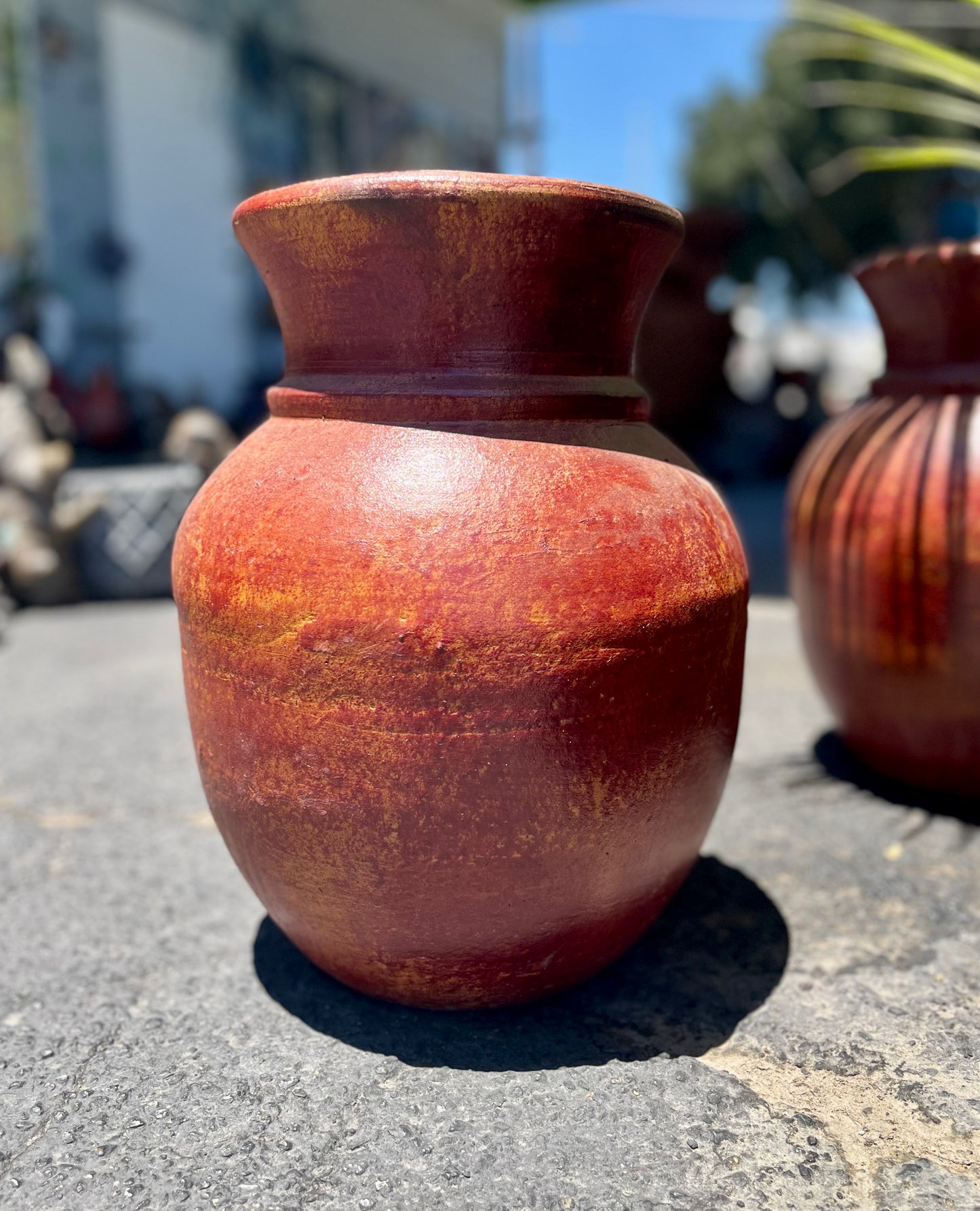 Red Floor Vase